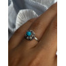 925 Sterling Silver Turquoise Ring Size 7