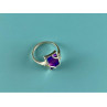 925 Sterling Silver Anodized Titanium & Quartz Ring Size 10.25