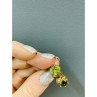 925 Sterling Silver Gold Plated Emerald & CZ Earrings