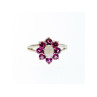 925 Sterling Silver Opal & Pink Spinel 