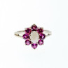 925 Sterling Silver Opal & Pink Spinel 