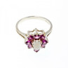 925 Sterling Silver Opal & Pink Spinel 