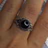 Vintage 925 Sterling Silver Amber Ring Size 9