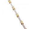 925 Sterling Silver Gold Plated CZ Bracelet Size 7.5 IN