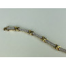 925 STERLING SILVER GOLD PLATED CZ BRACELET SIZE 7.5 IN