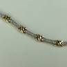 925 Sterling Silver Gold Plated CZ Bracelet Size 7.5 IN