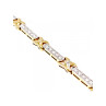 925 STERLING SILVER GOLD PLATED CZ BRACELET SIZE 7.5 IN