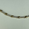 925 Sterling Silver Gold Plated CZ Bracelet Size 7.5 IN