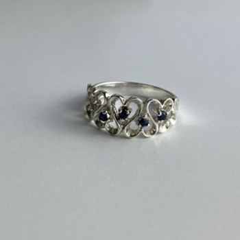 925 Sterling Silver Sapphires 
