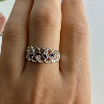 925 Sterling Silver Sapphires 