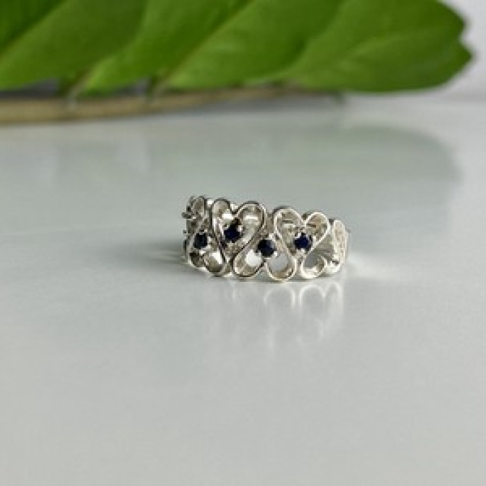 925 Sterling Silver Sapphires 