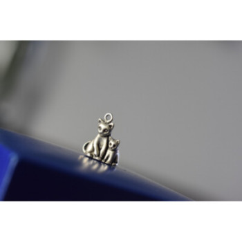 925 Sterling Silver Cats Pendant