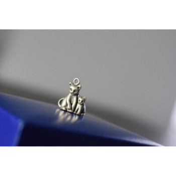925 Sterling Silver Cats Pendant