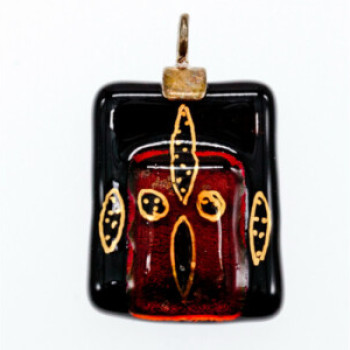 925 Sterling Silver Jewel Stone Enamel Pendant