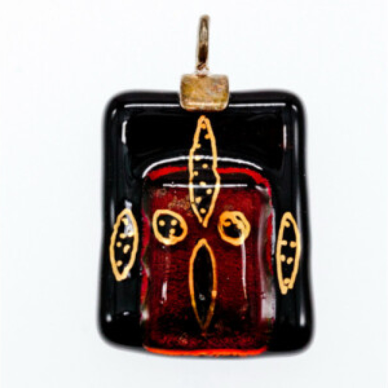 925 Sterling Silver Jewel Stone Enamel Pendant