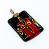 925 Sterling Silver Jewel Stone Enamel Pendant