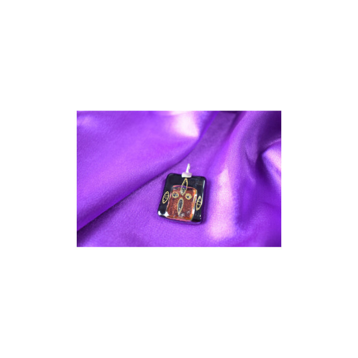 925 Sterling Silver Jewel Stone Enamel Pendant