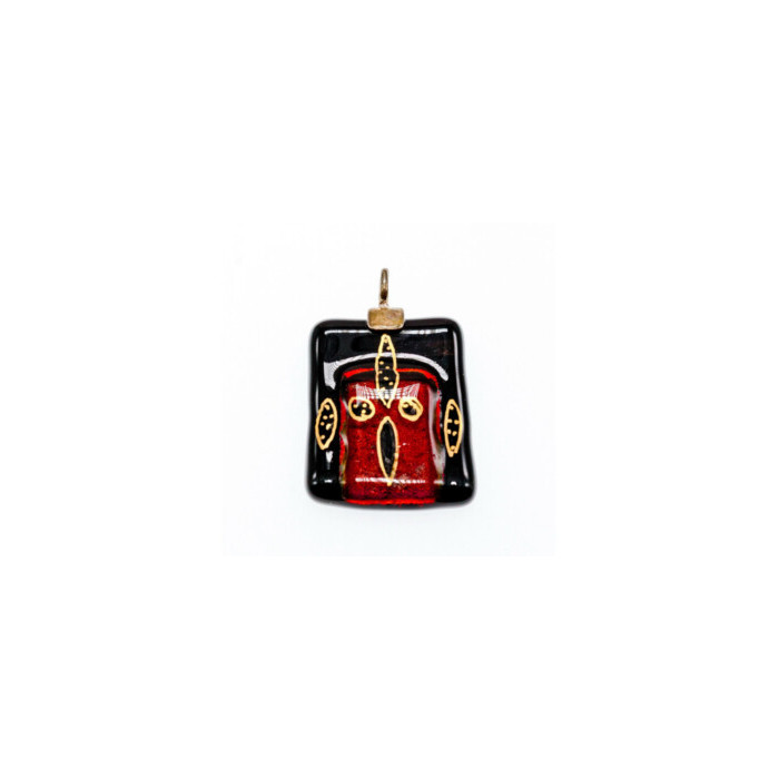 925 Sterling Silver Jewel Stone Enamel Pendant