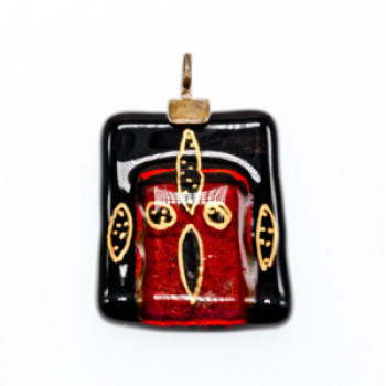 925 Sterling Silver Jewel Stone Enamel Pendant