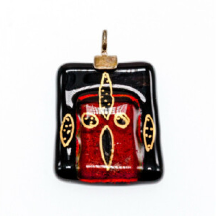 925 Sterling Silver Jewel Stone Enamel Pendant