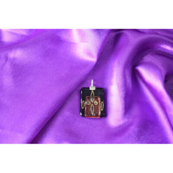 925 Sterling Silver Jewel Stone Enamel Pendant