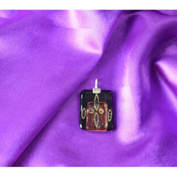 925 Sterling Silver Jewel Stone Enamel Pendant