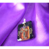 925 Sterling Silver Jewel Stone Enamel Pendant
