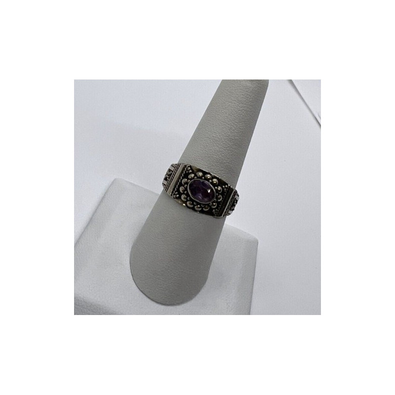 925 Sterling Silver Tourmaline Ring Size 8
