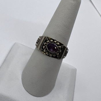925 Sterling Silver Tourmaline Ring Size 8