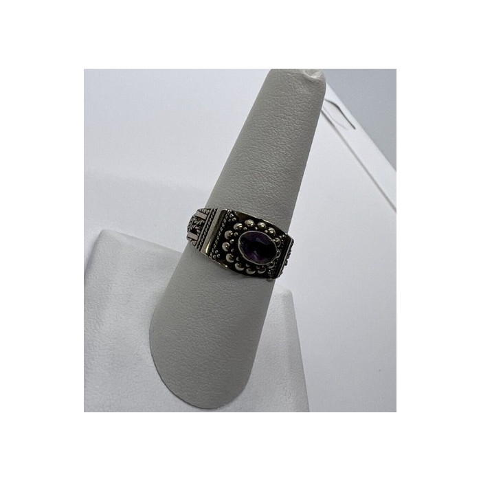 925 Sterling Silver Tourmaline Ring Size 8