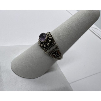 925 Sterling Silver Tourmaline Ring Size 8