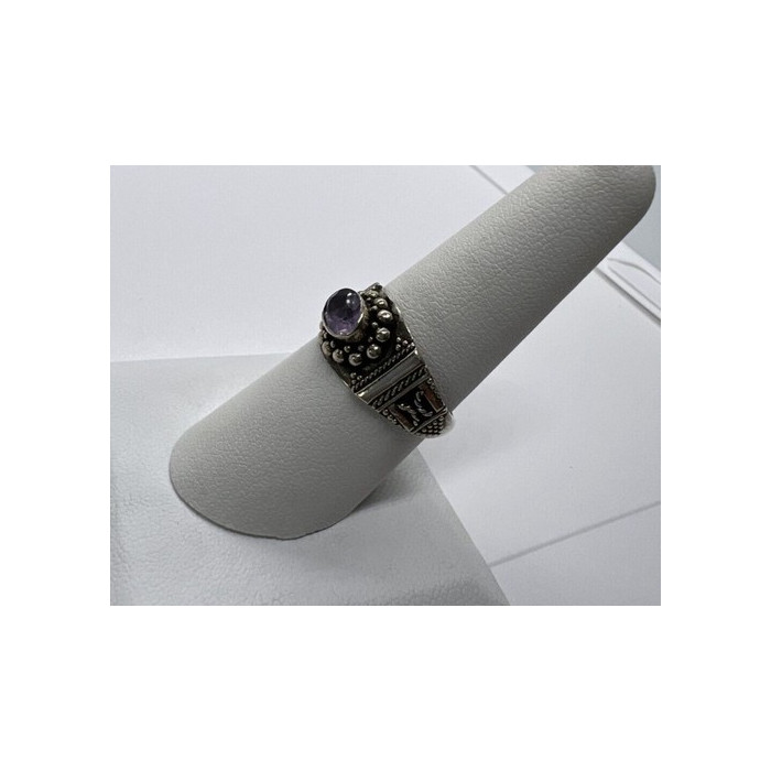 925 Sterling Silver Tourmaline Ring Size 8