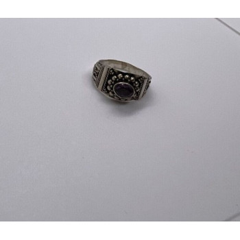 925 Sterling Silver Tourmaline Ring Size 8