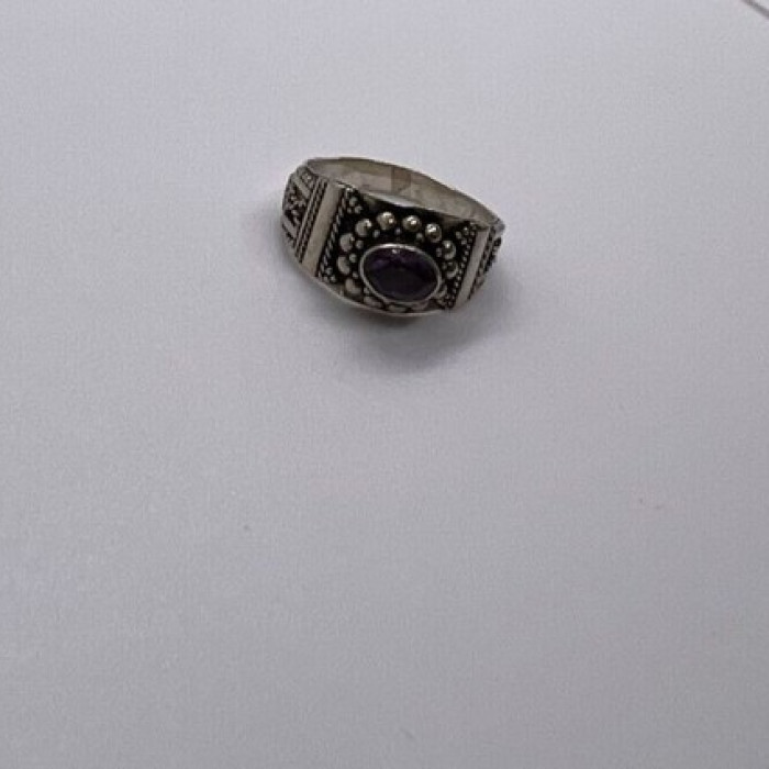 925 Sterling Silver Tourmaline Ring Size 8