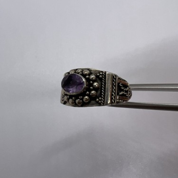 925 Sterling Silver Tourmaline Ring Size 8
