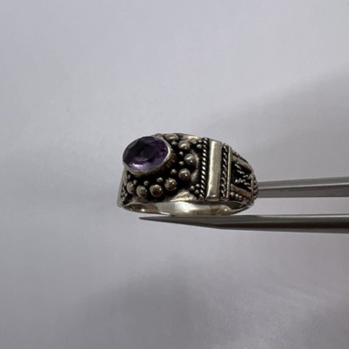 925 Sterling Silver Tourmaline Ring Size 8