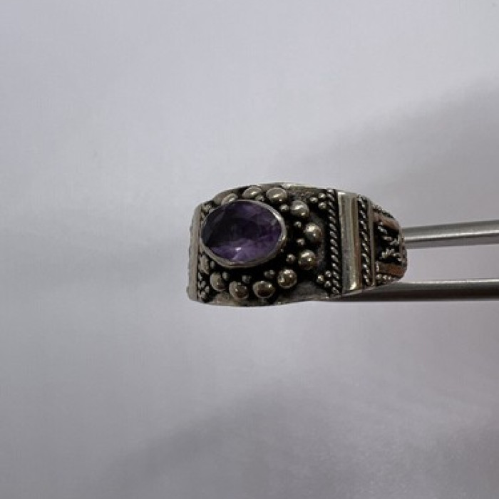925 Sterling Silver Tourmaline Ring Size 8