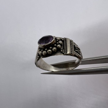 925 Sterling Silver Tourmaline Ring Size 8