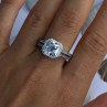 Shiny 925 Sterling Silver Cz Ring Size 10