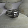 Shiny 925 Sterling Silver Cz Ring Size 10