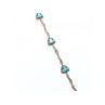 925 STERLING SILVER BLUE TOPAZ BRACELET SIZE 7 IN