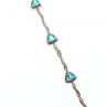 925 Sterling Silver Blue Topaz Bracelet Size 7 IN