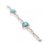 925 STERLING SILVER BLUE TOPAZ BRACELET SIZE 7 IN