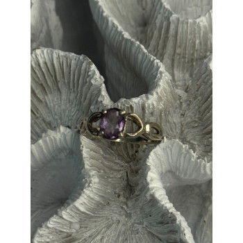 925 Sterling Silver Amethyst Ring Size 9.5