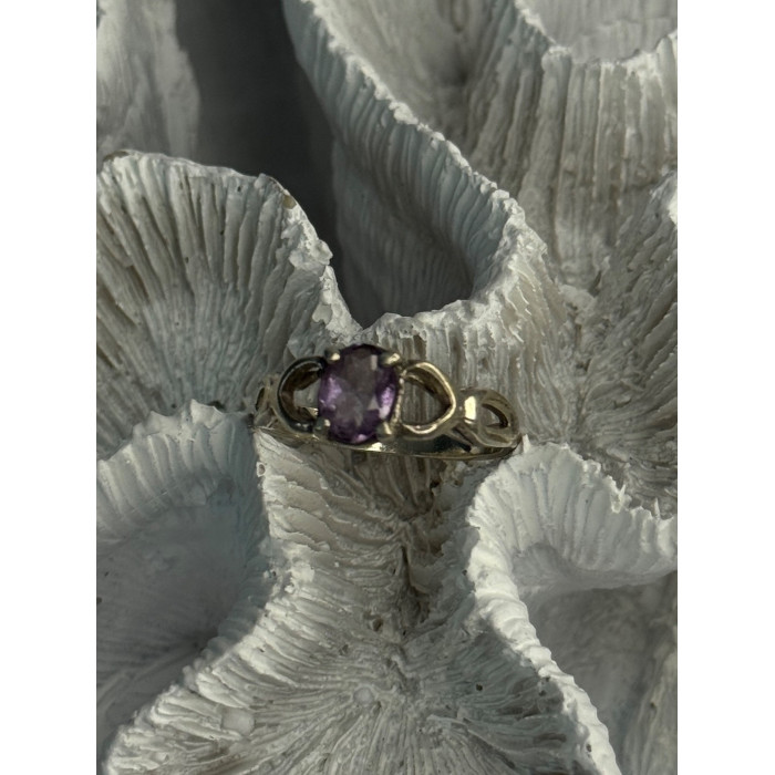 925 Sterling Silver Amethyst Ring Size 9.5