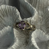 925 Sterling Silver Amethyst Ring Size 9.5