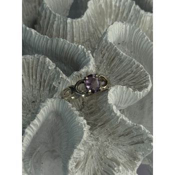 925 Sterling Silver Amethyst Ring Size 9.5