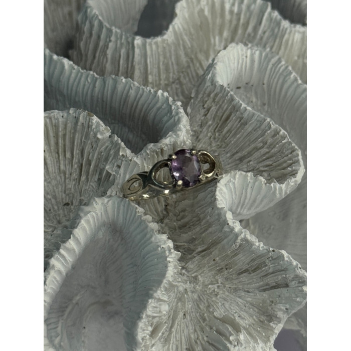 925 Sterling Silver Amethyst Ring Size 9.5