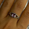 925 Sterling Silver Amethyst Ring Size 9.5