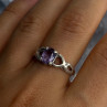 925 Sterling Silver Amethyst Ring Size 9.5